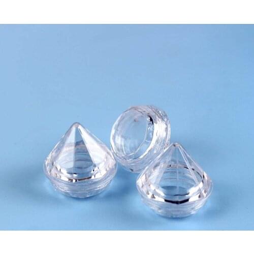 5g Transparent Plastic Diamond Cream Jar Cosmetic Nail Glitter Filling Container