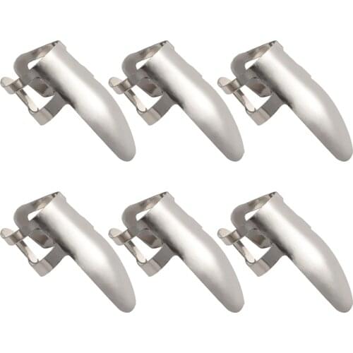 6 PCS Hot Stainless Steel Finger Picks Plectrums for Guitar Bass Banjo Ukulele