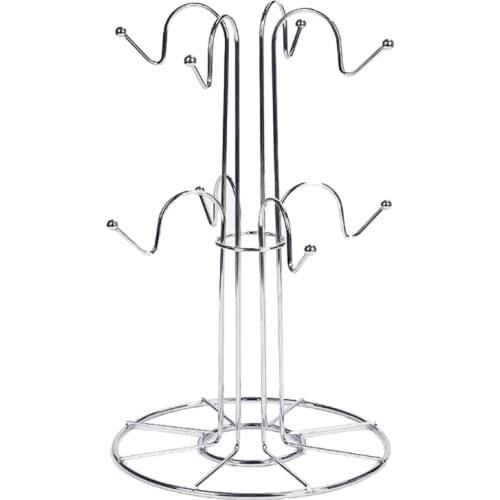 Tree Shape 8 Mug Holder Coffee Mugs Tea Cup Storage Rack for Countertop Kitchen Organizer Shelf Bar Accessory