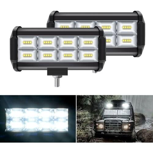 Automobile LED work lights three mesh type double row 96W strip lights off-road lights modified front bar spotlights