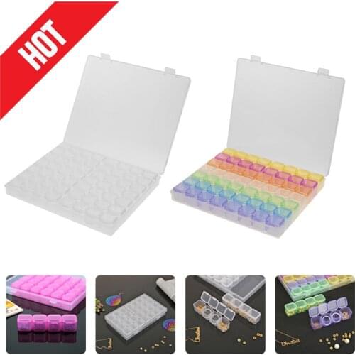 5D DIY Diamond Painting Drill Box Jewelry Box Rhinestone Embroidery Crystal Bead Organizer Storage Case Container