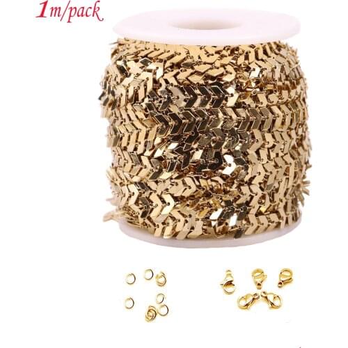 Wholesale 1meter/pack Stainless Steel Leaves Chain Choker Necklace Bohemian Jewelry For Woman Collar Necklace Bracelets Foot