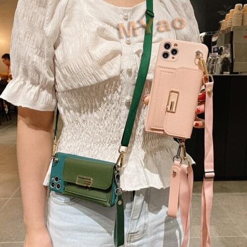 Necklace Lanyard Wallet Case for Xiaomi Redmi Note 9 Pro 9S 8 8T 7 9T 10 Pro Max Liquid Silicone Carry Cover Crossbody Strap