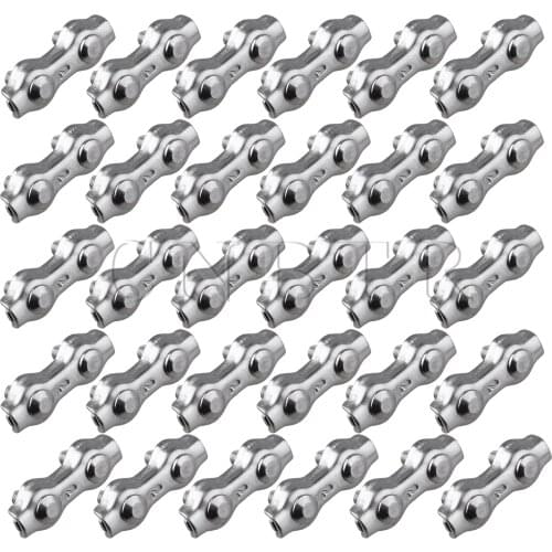 CNBTR 30Pcs M2 Duplex Bolt Wire Rope Clips 304 Stainless Steel Cable Clips