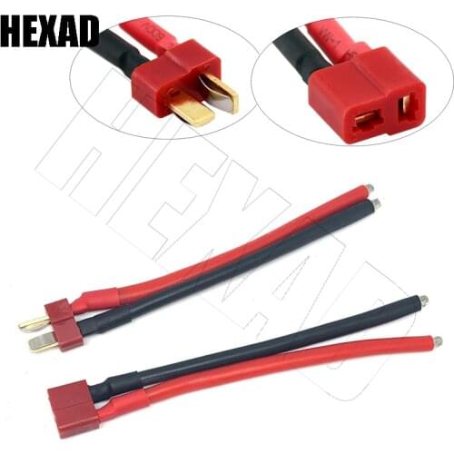 Deans Ultra Pigtail Cable T plug Connector Male & Female with10cm 14 AWG Soft Silicone Wire for RC hobby Quadcopter Lipo Battery