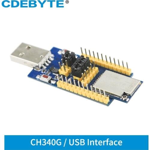 E18-TBH-27 CDEBYTE CH340G USB Interface 2.4GHz 27dBm UART Serial Port Test Board kits ZigBee Module