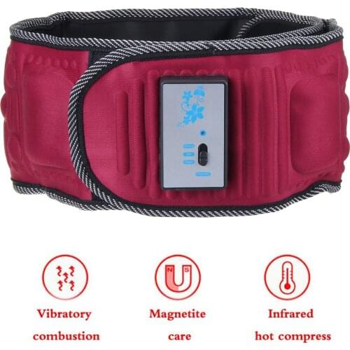 Electric Body Vibrating Slimming Belt Heat Function Massage Full Body Massager Weight Loss Rejection Fat Burning Machine