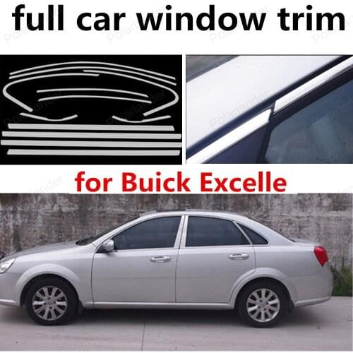 Hot sell Car Styling Stainless Steel Protector full Window Frame Trim For B-uick Excelle with column car exterior accessories