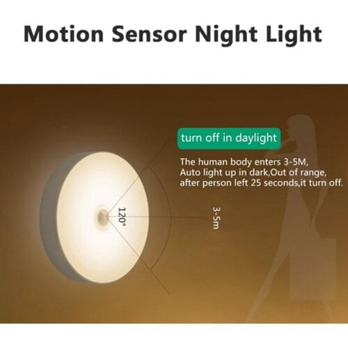 2PCS 6LEDs PIR Motion Sensor Night Light Auto On/Off Voice Control Wireless USB LED Lamp for Corridor Bedroom Wardrobe Cabinet