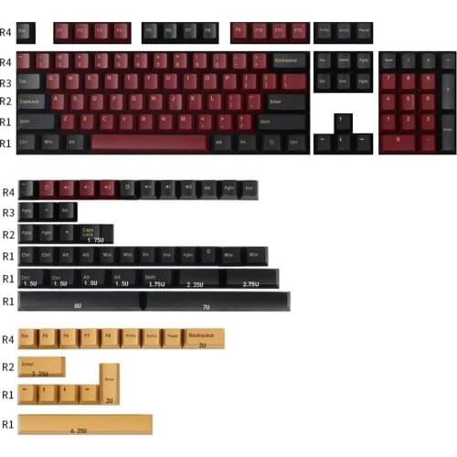 Diy Original Height Double Color PBT Keycaps Set Customized Mechanical Keyboard Keycaps For GH60/68/87/96/104