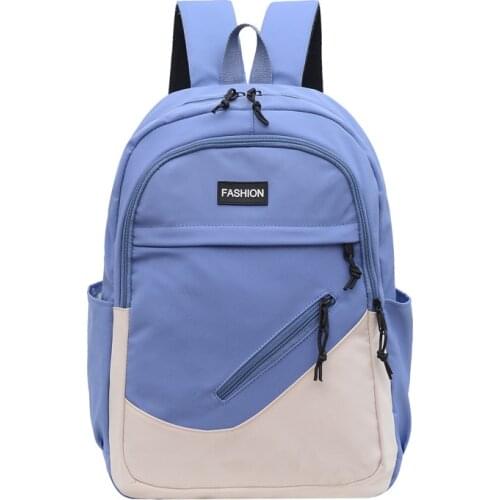 Nylon Women Backpacks for School Teenagers Girls Fashion Patchwork