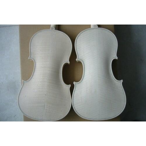 Number 3 & 4 ---2 PCS Nice flamed maple back , side , spruce top white violin 4/4 Stradi model