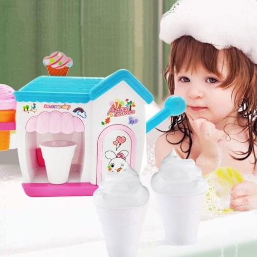 The new bubble machine toy ABS durable and safe ice cream bubble blower childrens baby bathing bathing bath toy #W