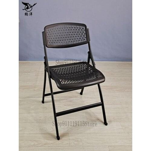 Portable Folding Chair Simple Leisure Chair Training Meeting Chair Simple Computer Chair Dining Chair Breathable Back Chair