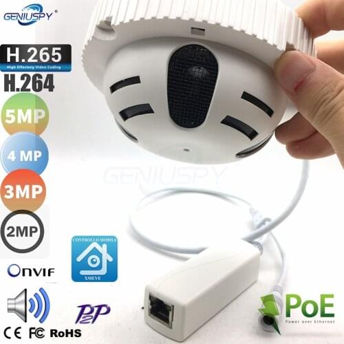 Ceiling Mount Dome 48V POE Small IP Camera Onvif Wired 1080P Mini IP Network Camera 2MP 3MP 4MP 5MP IP Mini Camera With Audio