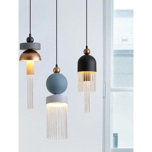 Nordic Italian design tassel luxury pendant lights for living room clothing store villa suspension luminaire led hanging lamp