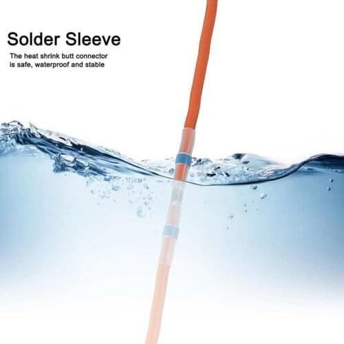 50Pcs Solder Wire Connectors Solder Seal Wire Connectors Sleeves Heat Shrink Butt Connectors