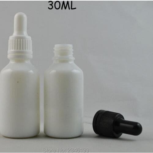 30ML 20pcs/lot Glass Empty Elegant Essential Oil Storage Bottle, DIY White Fashion Dropper Bottle,Empty Glass Cosmetic Container