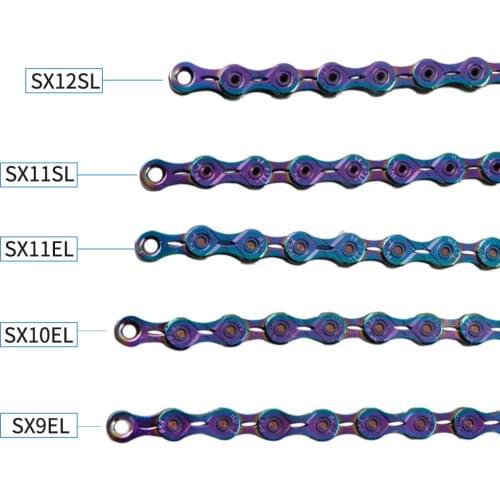 SUMC bicycle chain 9 / 10 / 11 / 12 Speed Electroplating CNC ultra light road Bike MTB chain Bicycle accessories