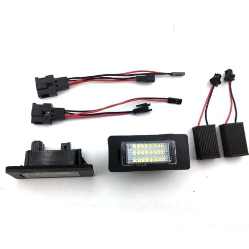 Car LED License Number Plate Light Lamp 2Pcs 12V Fit for Audi A1 2011~ A4(B8) A7 5d Sportback 2011~ Q5(08-10)/A4 4D/5D