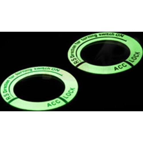 Luminous Car Ignition Key Lock Switch Keyhole Decoration Ring Cover Car Styling Trim Auto Interior Accessories