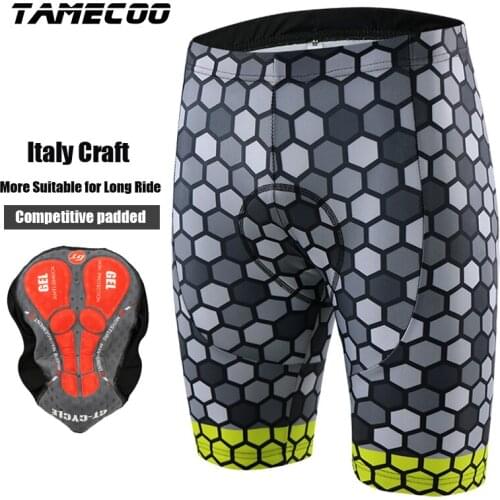 Tamecoo Short Cycling Shorts Summer MTB Bike Shorts Breathable Mens Gel Padded Bike Tights Triathlon Man Lycra Bicycle Shorts