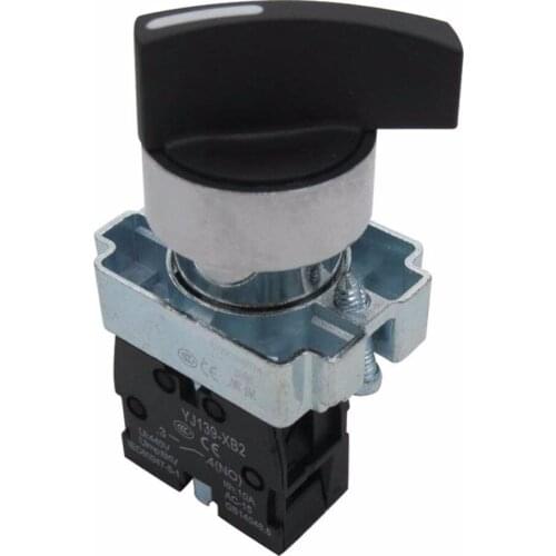 TWTADE/1Pcs 22mm SPDT 1 No Two 2 - Positions Maintained Latching Rotary Select Selector Switch 440V 10A BX2-10XC