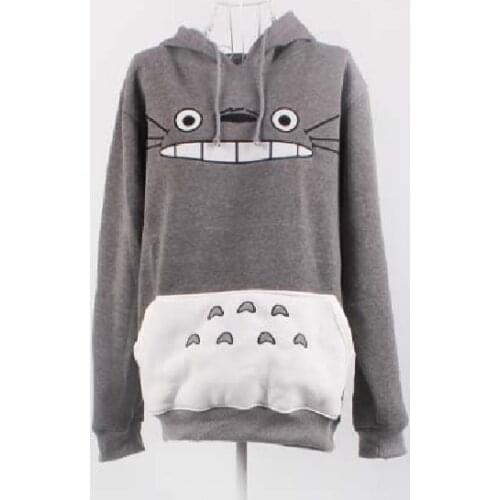 Spring Fall Adult Woman Girls My neighbor totoro Cosplay hooded sweatshirts hoodies Grey Totoro Costume Jacket Coat Christmas