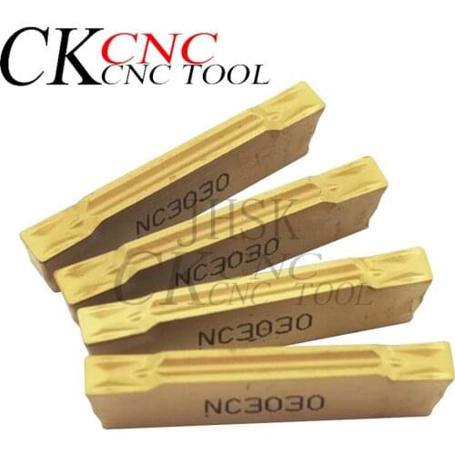 10pcs MGMN200-G NC3030 MGMN200 G 2mm carbide grooving inserts cutter lathe Slotting turning Parting and grooving tools