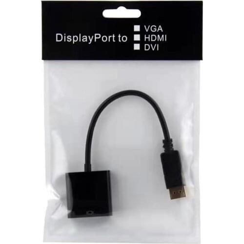 100pcs/lot* Thunderbolt Display Port DisplayPort DP Male to VGA Female Converter Cable Adapter PC Laptop