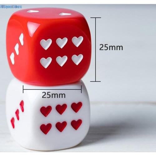 2pcs Six Sided Polyhedral Dice Beads Numbers Square Edged for Club Board Game 24BD NEW