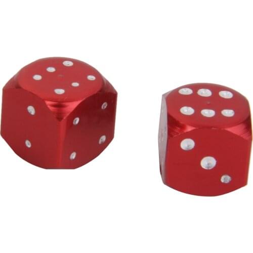 2Pcs Car Motorbike Truck Dice Style Valve Tire Wheel Valve Stems Caps Covers