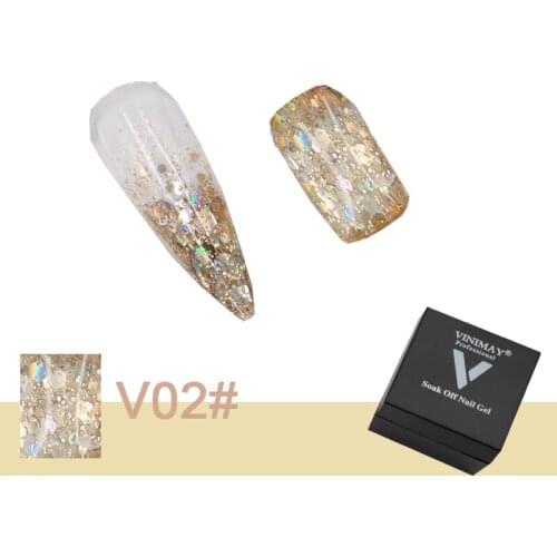 24 Colors Glitter Sequins Gel Nail Polish Explosion Diamond Bright Reflective Semi Permanent Hybrid Varnishes Nail Art Glue Tool