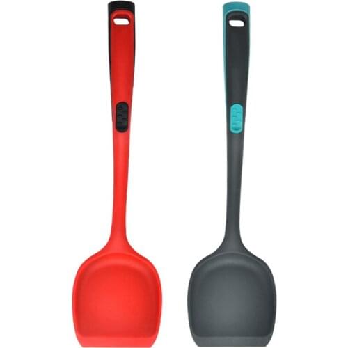 35CM Hot Universal Heat Resistant Integrate Handle Silicone Spoon Scraper Spatula Ice Cream Cake Kitchen Tool Utensil