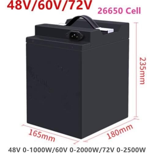48V 60V 72V 20ah 30ah Electric Motorcycle Express tricycle Battery use 26650 cell with 3A charger