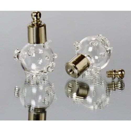 5pcs 6MM Clear Cute Pig Shape With Screw Cap Rice on name Pendant Vial Glass Vial Pendant tiny vial charms necklace diy pendant