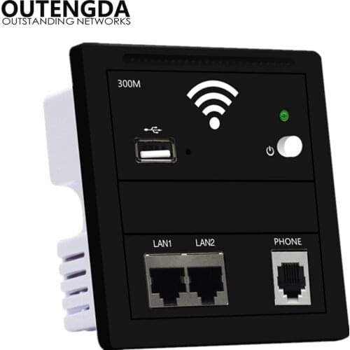 86 type Eu-Standard panel embedded wireless WIFI router AP repeater in wall access point for hotel smart home in-wall AP