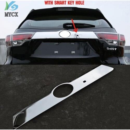 ACCESSORIES FIT FOR TOYOTA HIGHLANDER KLUGER 2014-2015 CHROME REAR BOOT DOOR TRUNK LID COVER TRIM STYLING TAILGATE GARNISH