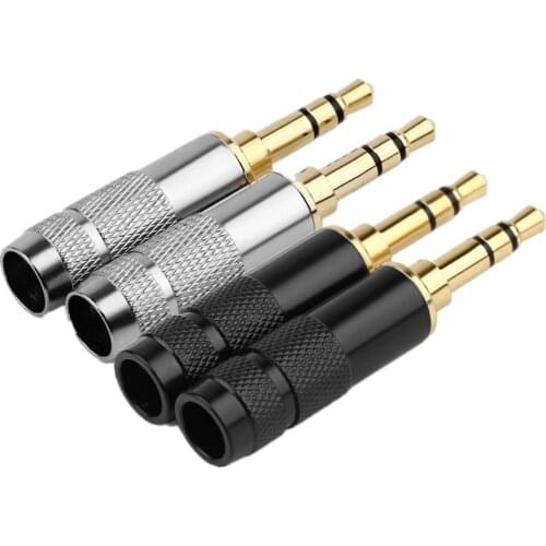 6/20/50pcs Audio Jack 3.5 Earphone Plug Connectors Stereo 3 Poles Gold Plated ID 5.8mm Hifi Headphone Upgrade Wire 3.5mm Male