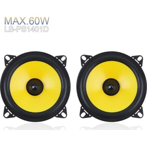 LABO 2pcs 4 inch 2-Way Car Speaker 60W Full Range Frequency Car Audio auto sound Stereo Speaker Automobile Loudspeaker