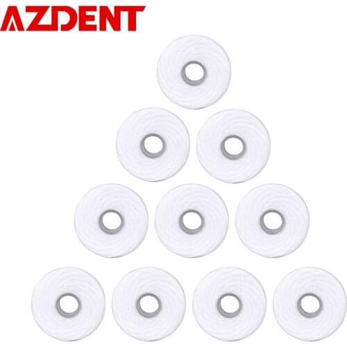 AZDENT 20 Pcs Water Fluffy Dental Flosser 50m Dental Floss Wire Built-in Spool Waxed Mint Flat Tooth Teeth Cleaning