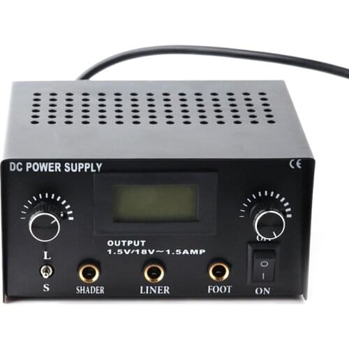 Tattoo Power Supply Shader Liner Permanent Makeup Body Art Dual Digital LCD for Tattoo Machine Gun Foot Pedal Tattoo Supply Tool