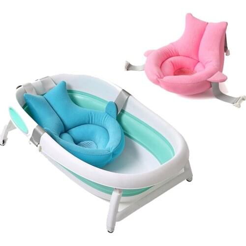 Baby Bath Pillow Carton Newborn Portable Bath Seat For Shower Support Cushion Non-Slip Seat Mat
