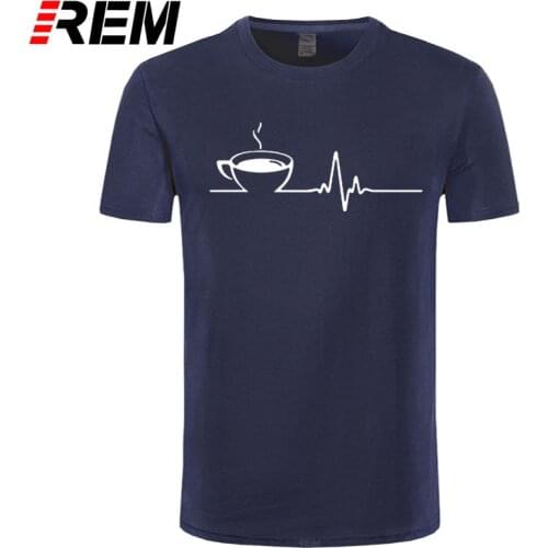REM T-shirt brand men Short sleeve round collar Coffee Heartbeat Gift casual The Funny tshirt printing t shirts