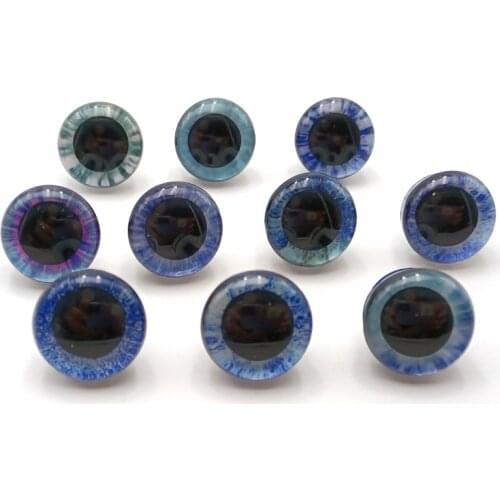 NEW 20pcs 14mm/16mm/20mm/25mm Blue Color 3D glitter eyes safety Puppet Toy Plush Toy Color Doll Eyes