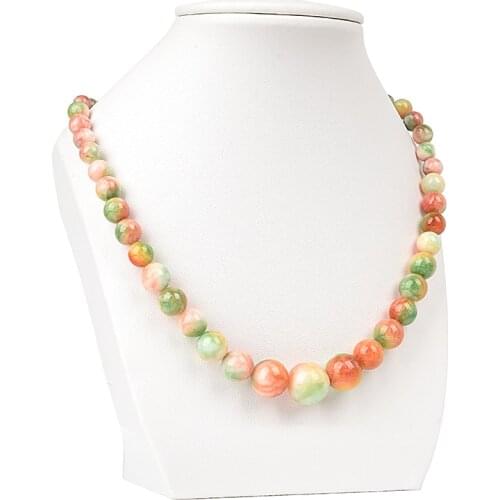 Glouries 6-14mm Round Seven-color Jasper Beads Manual DIY jewelry necklace For Mother/ Wife /Daughter 18inch H90
