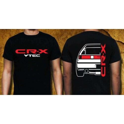 Hot Sale 100% cotton Classic Japanese car fans CRX VTEC Tee SHIRT