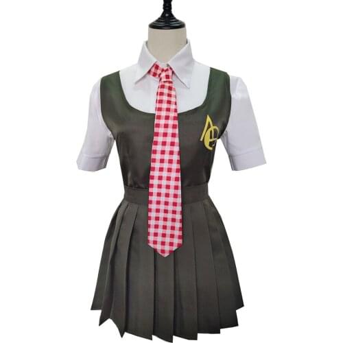 2020 Anime Super Dangan Ronpa 2 Danganronpa Mahiru Koizumi Cosplay Costume School Uniform White Shirt Skirt For Women Costume