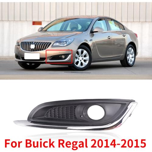 CAPQX For Buick Regal 2014 2015 Front Bumper Fog Light Hood Cover Lid Chrome Fog Lamp Frame Cap Trim Housing Garnish Shell