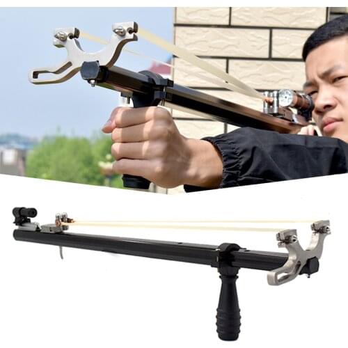 Powerful Straight Rod Telescopic Catapult Hunting Slingshot New Folding Slingshot Outdoor Shooting Toys Hunting Tools